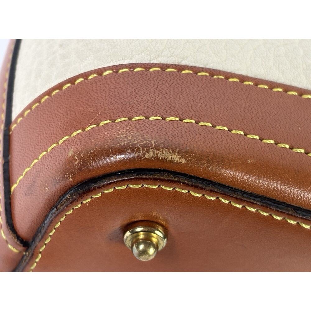 Dooney & Bourke Ivory Pebbled Leather Zipper Shoulder Bag - Picture 15 of 16